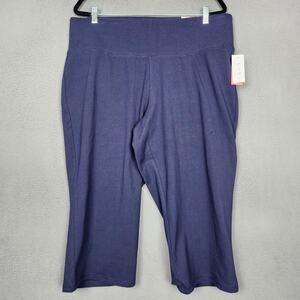 LIVI For Lane Bryant Capri Pants Womens 22/24 Blue Signature Stretch Yoga